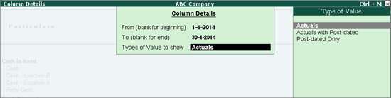 Modifying Reports in TallyERP9